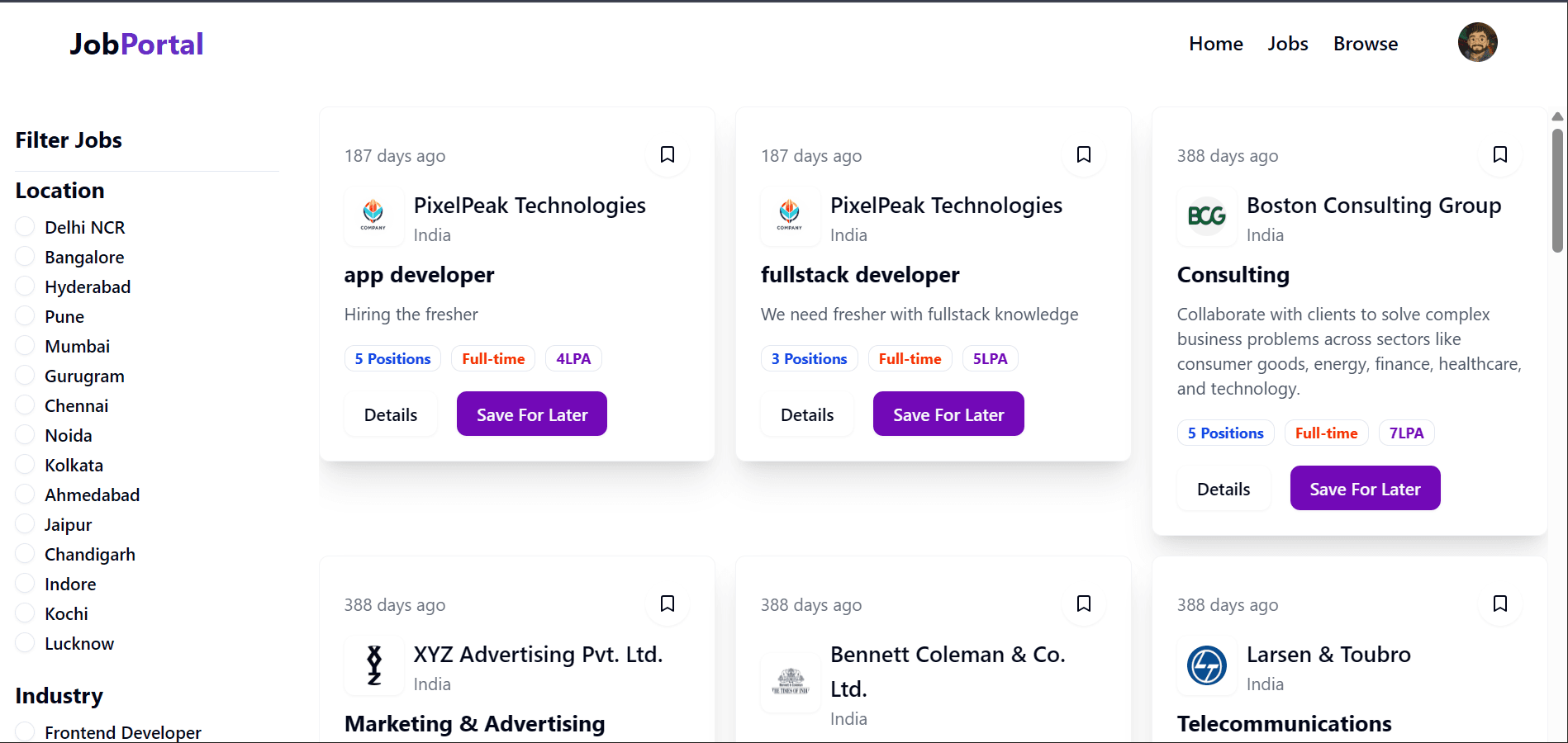 MERN Job Portal preview